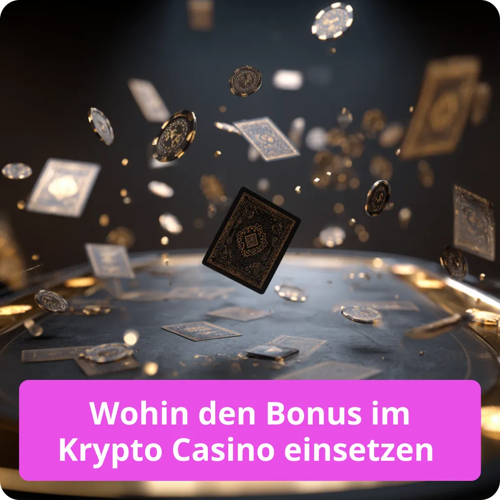 Wohin den Bonus im Krypto Casino einsetzen